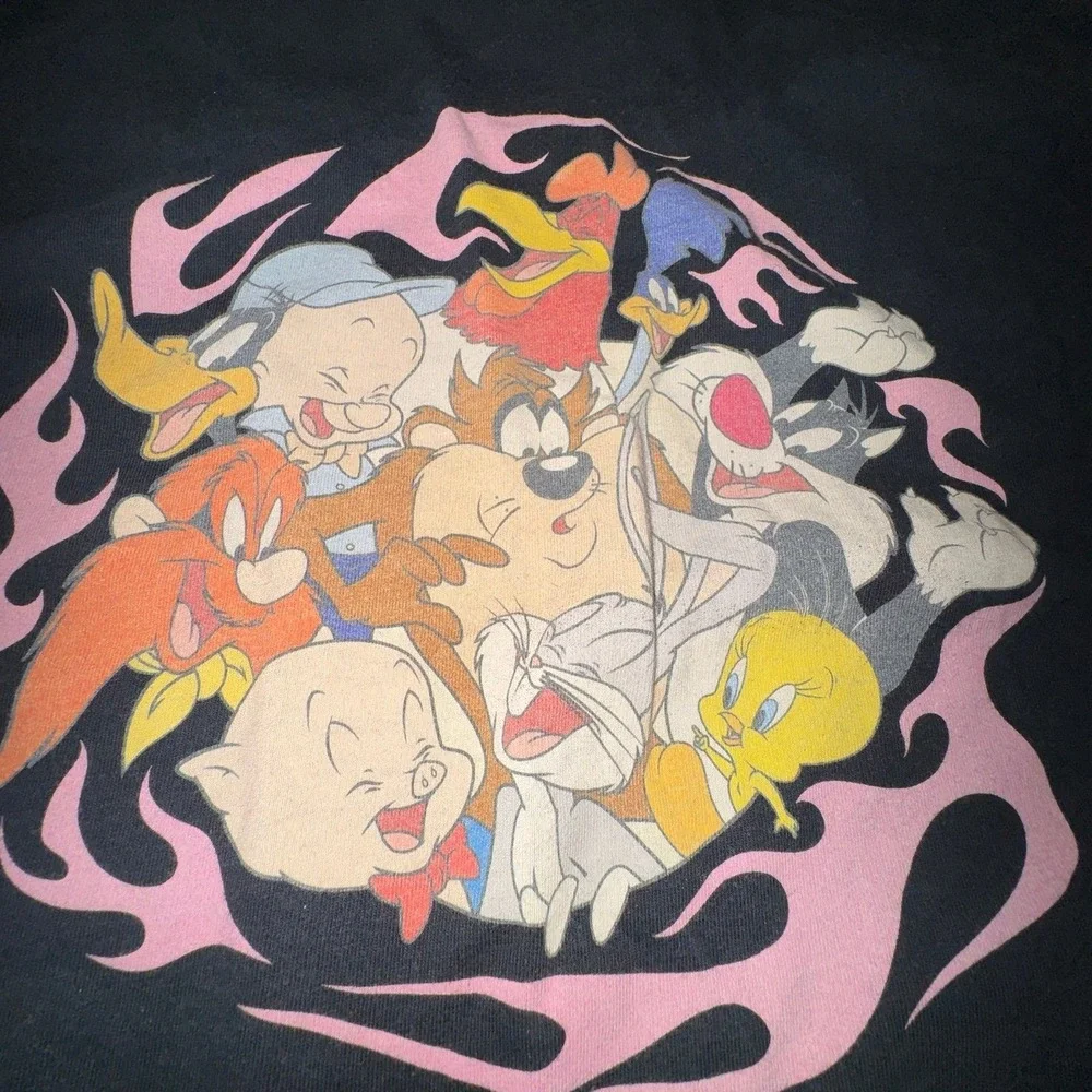 Teddy Fresh x‎ Looney Tunes 2XL Black Long Sleeve Graphic Shirt Crewneck